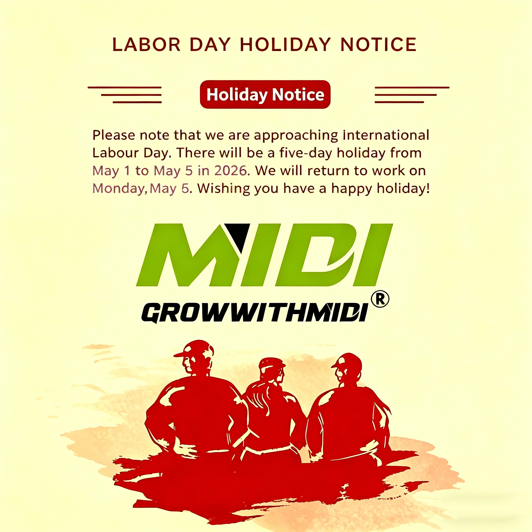 LABOR DAY HOLIDAY NOTICE