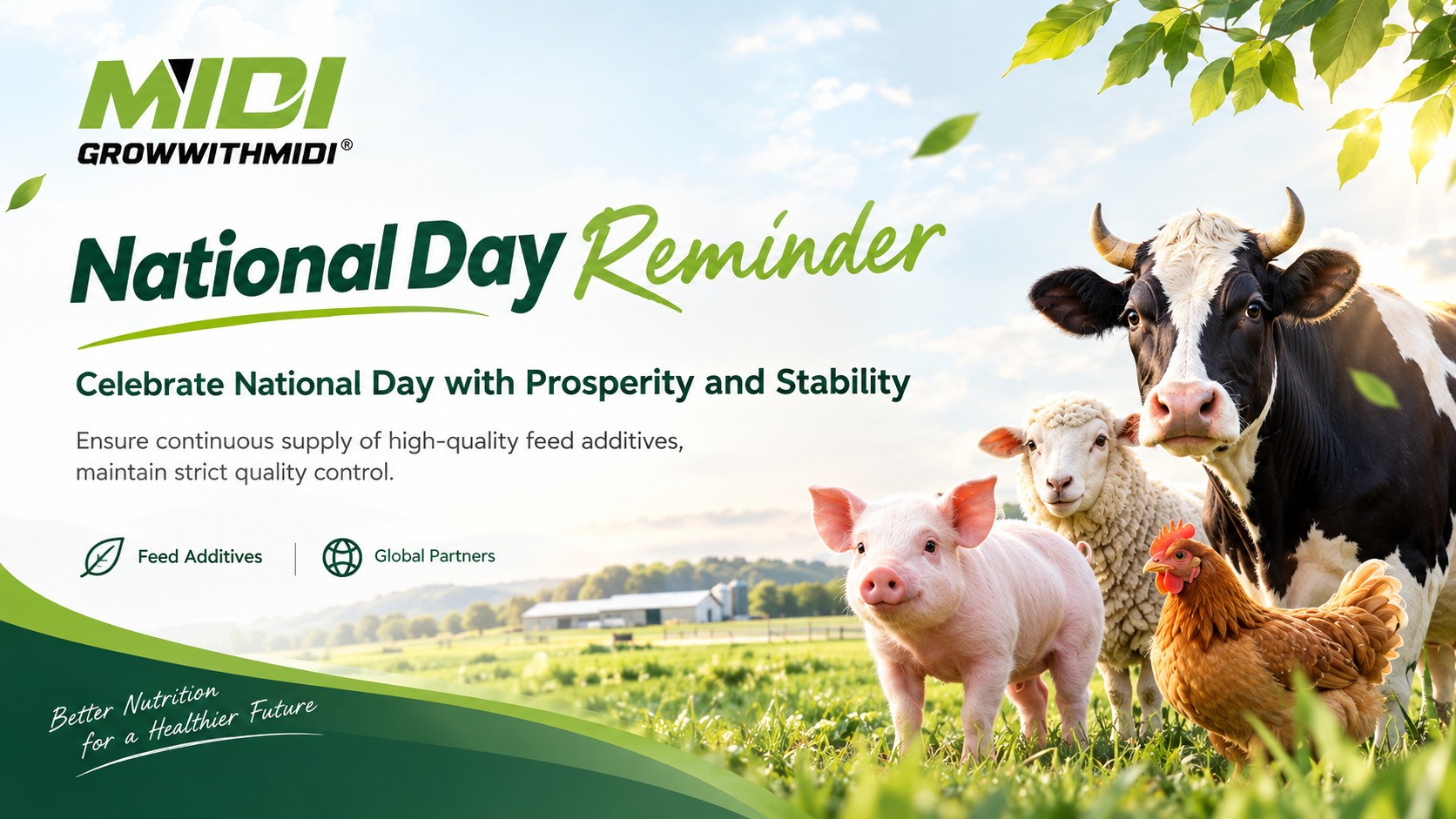 National Day Holiday Notice | Better Nutrition for a Healthier Future